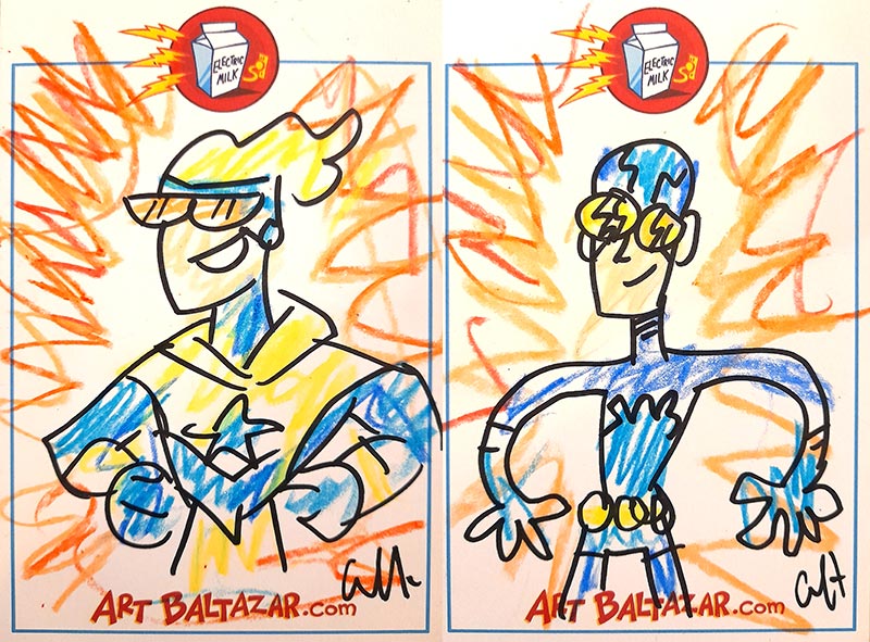 Booster Gold and Blue Beetle by Art Baltazar for Cort Carpenter