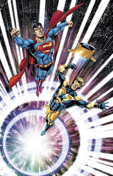 Booster Gold and Superman by Dan Jurgens, Norm Rapmund, Brian Miller