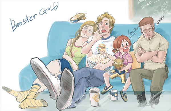 Booster Gold, Rani, Riphunter, Michelle by monster3x at deviantart.com