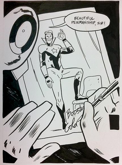Booster Gold convention sketch for Scott Kowalchuk
