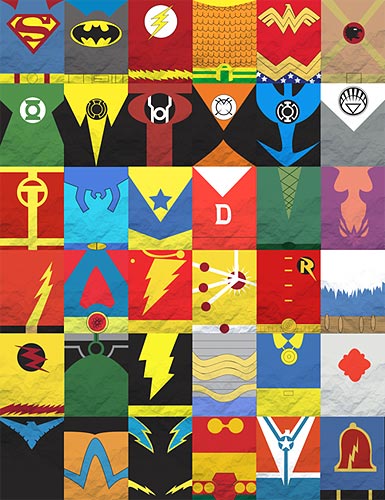 DC logos found at supermannerd.tumblr.com