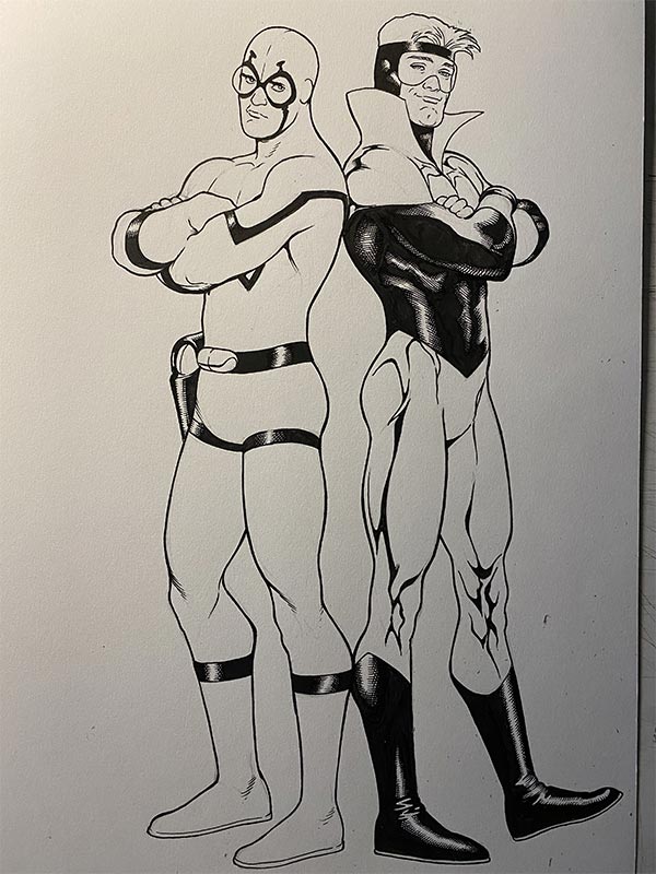 Beetle and Booster by Kevin Maguire