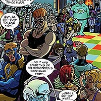 Plastic Man's Partygoers. Image © DC Comics