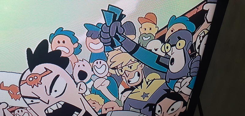 Blue Beetle and Booster Gold from La Huella Del Oro, screenshot by Rob Snow